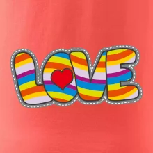 Love nápis dúhový