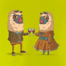 Alpaky s vínom pár