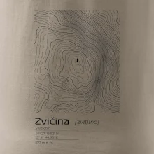 Zvičina - vrstevnice v obdĺžniku