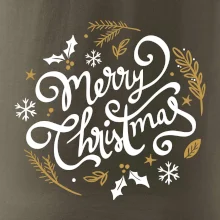 Merry christmas - nápis guľatý