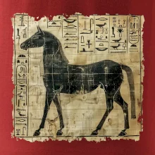 Egyptské hieroglyfy kôň