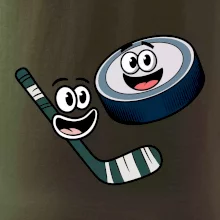 Parové tričko - Puk a hokejka