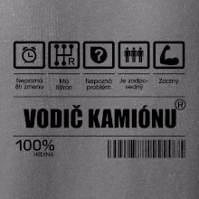 Čiarový kód - Vodič kamiónu Čiarový kód - Vodič kamiónu