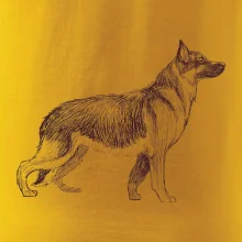 Nemecký ovčiak - kreslený skica  
