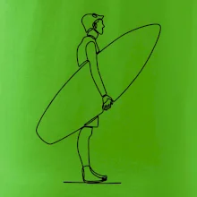 Surfer stojaci jedným ťahom