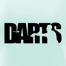 Darts - nápis so šípkarom