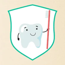 Zúbok na prsníku - zubná kefka