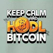 3D nápis Keep Calm and HODL Bitcoin