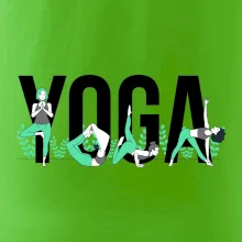 Yoga nápis farebný