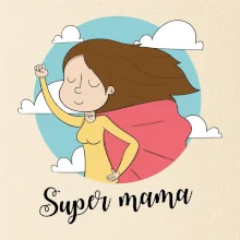 Kreslený obrázok Super mama