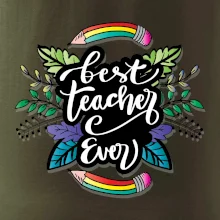 Farebné ceruzky best teacher ever