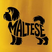 Maltézsky psík nápis v tele