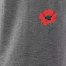 Vlčí mak kreslený na prsníku