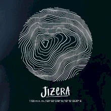 Jizera - vrstevnice v kruhu