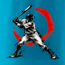 Baseballový pálkař japonská tušová malba