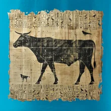 Egyptské hieroglyfy krava