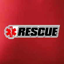 Záchranár rescue kríž červený