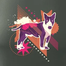 Pes abstraktný fialový