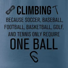 Climbing beacause one ball
