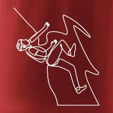 Lezec na skale jedným ťahom