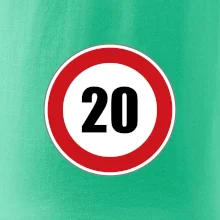 Dopravná značka - obmedzenie rýchlosti 20 Dopravná značka - obmedzenie rýchlosti 20