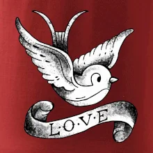 Love holubica - kreslená