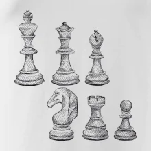 Šachové figúrky kreslené