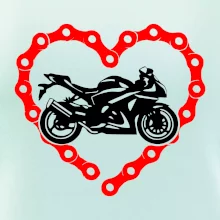 Moto srdce reťaz - cestná