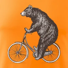 Medveď na bicykli