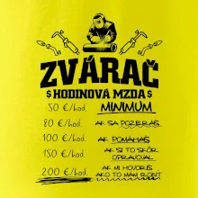 Hodinová mzda zvárač