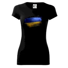 Ukrajina vlajka kreslená štetcom Ukrajina vlajka kreslená štetcom