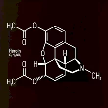 Molekulárna štruktúra Heroín