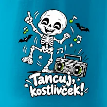 Tancuj kostlivček s boomboxom
