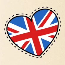 Británia srdce prsník