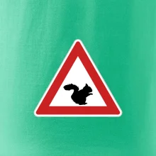 Dopravná značka - Pozor veverička Dopravná značka - Pozor veverička