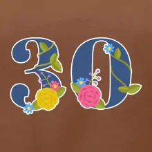 Kvetinové číslo kreslené - 30