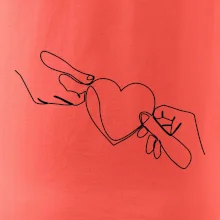 Dve ruky a srdce jedným ťahom Dve ruky a srdce jedným ťahom