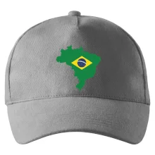 Brazília vlajka v mape