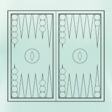 Backgammon čiernobiely