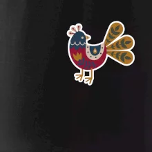 Folklór na prsníku sliepky