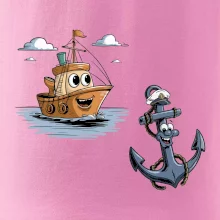 Parové tričko - Loď a kotva