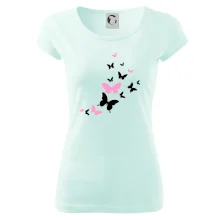 Motýle ružovo čierni