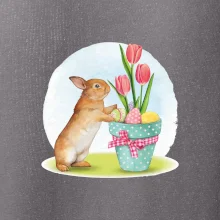 Veľkonočný zajačik tulipány