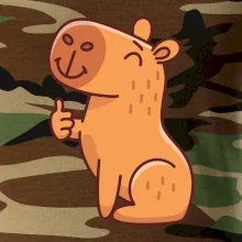 Kapybara s palcom hore