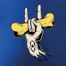 Rocková ruka kosť a oko