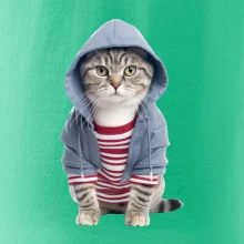 Mačka v pruhovanom triku