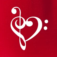 Husľový kľúč srdce