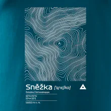 Snežka - vrstevnice v obdĺžniku