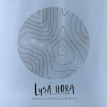 Lysá hora - vrstevnice v kruhu