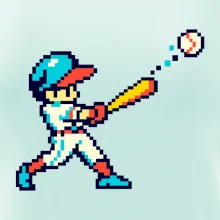 Baseballový hráč pixel art